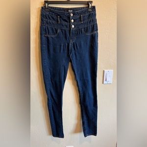 Refuge Women Size6 Dark Wash Denim Jeans Comfort High Waist Super Skinny Stretch